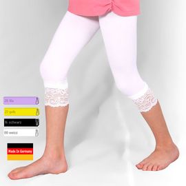 7/8 Mikrofaser-Kinderleggings mit Spitze K370TG1SP